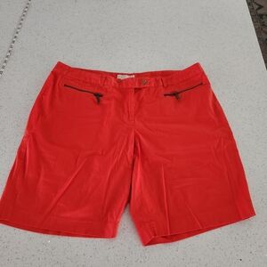 Women's Size 20W Michael Kors Papaya Orange Color Bermuda Shorts